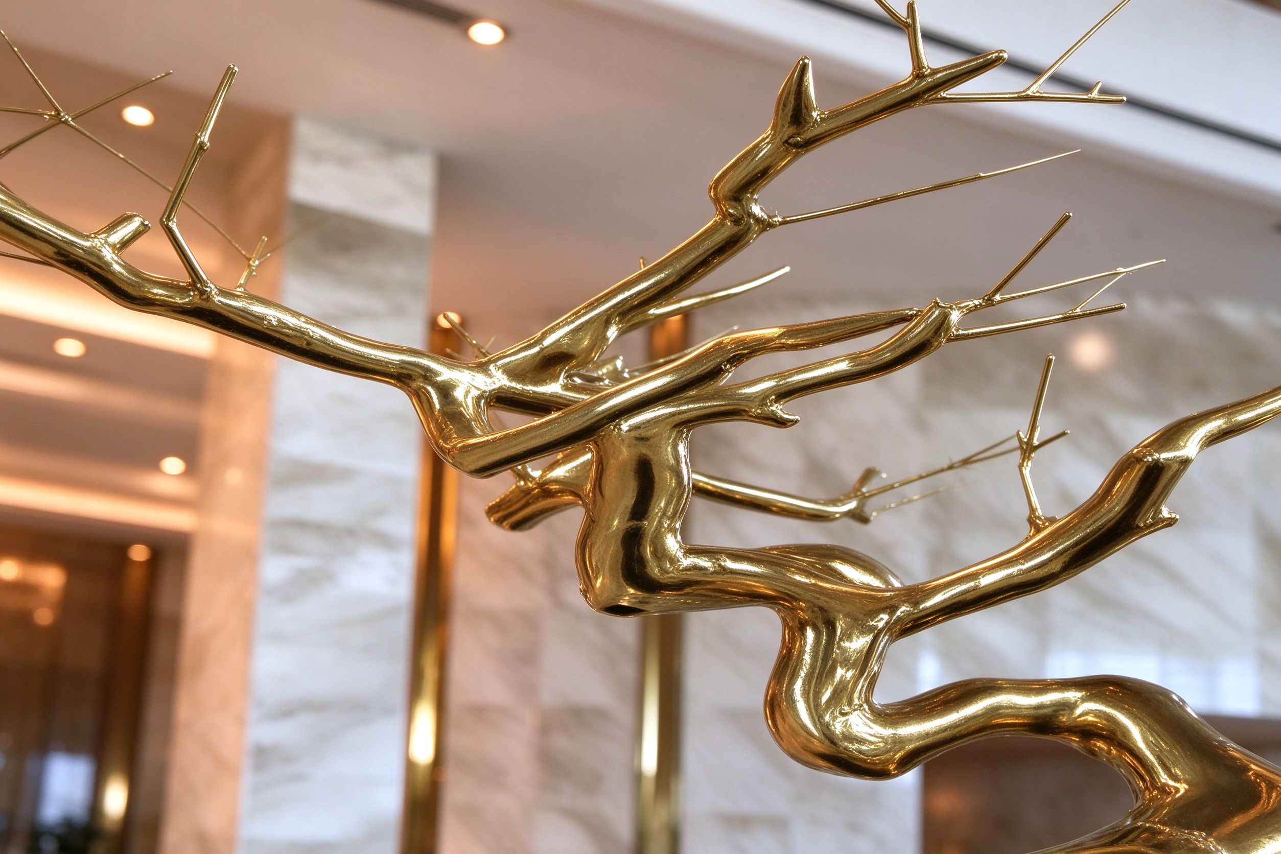 Hand-welded branch detail