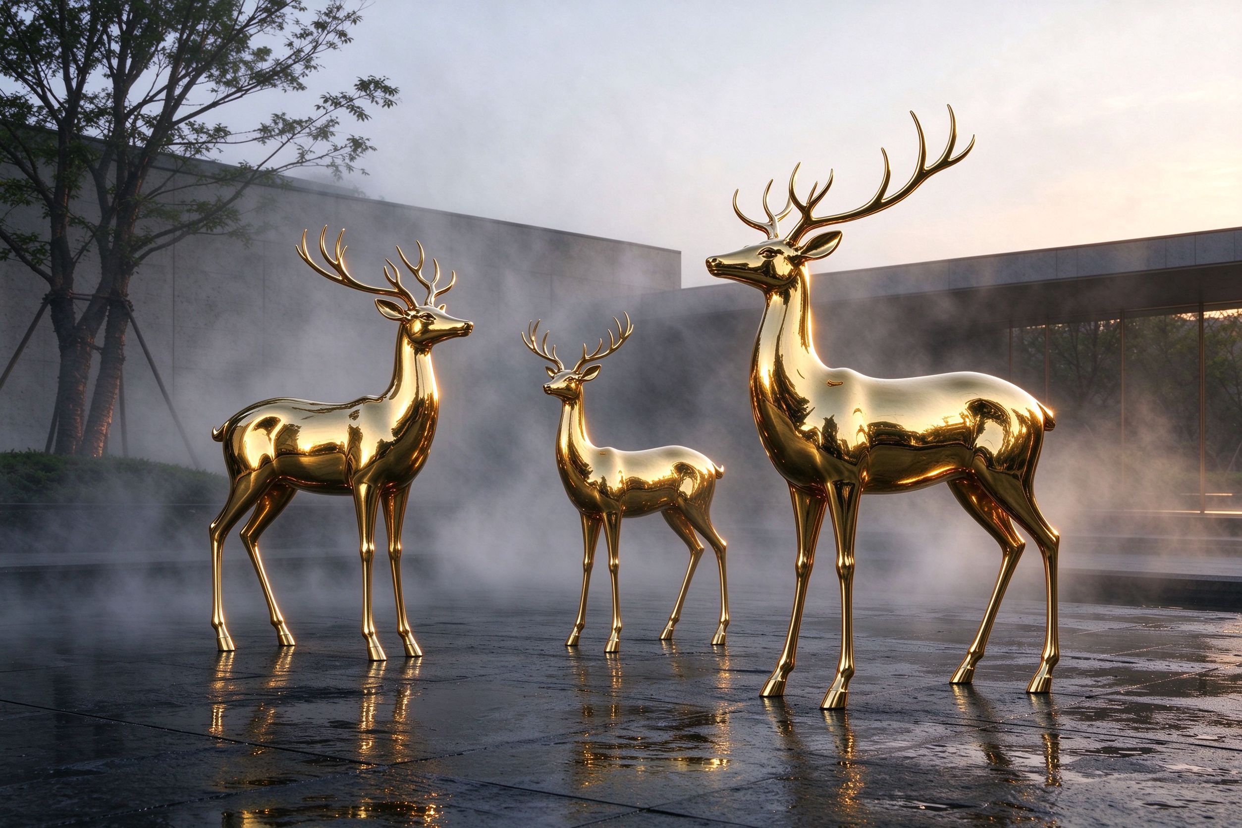 PVD gold courtyard group
