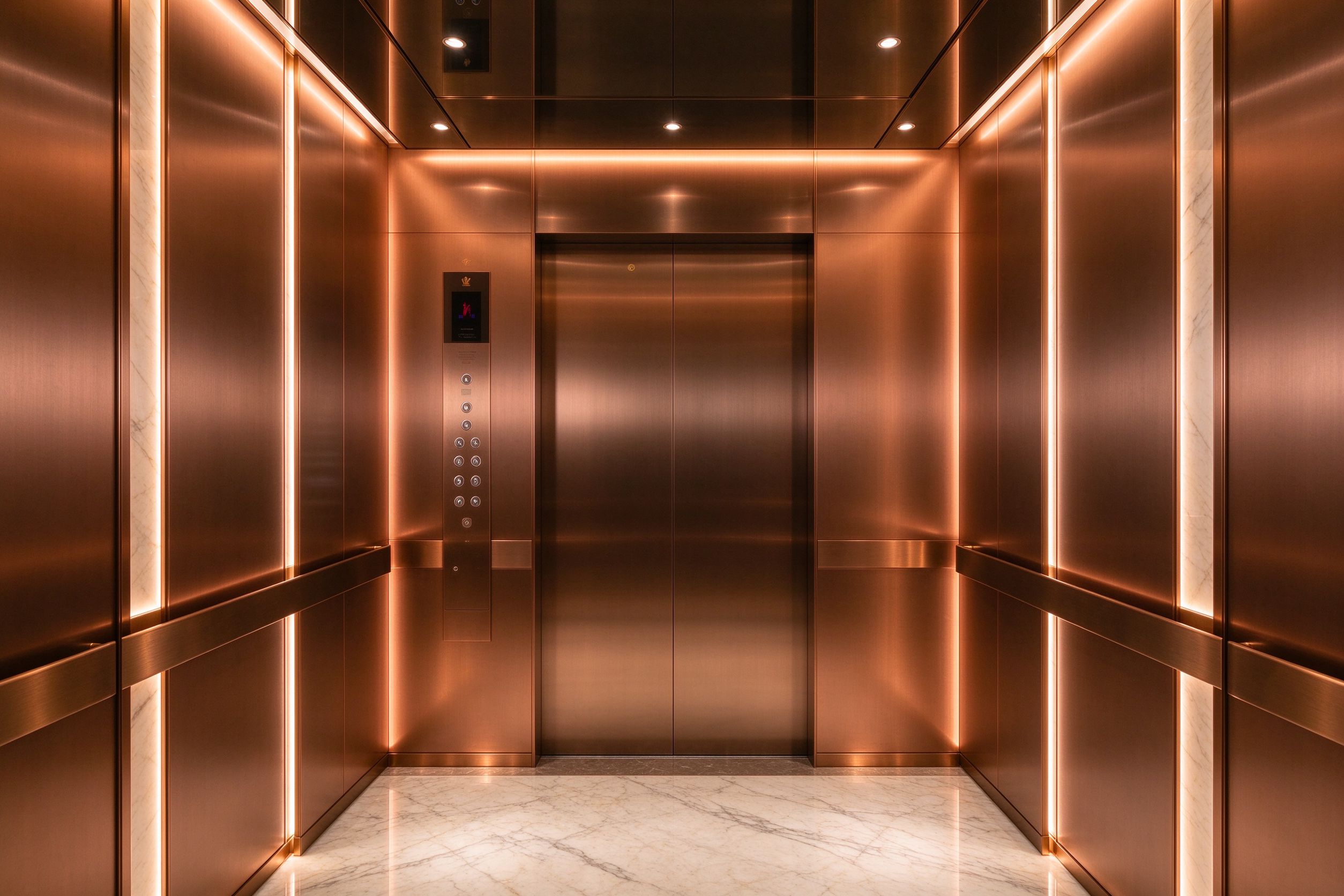 Bronze Elevator Cab