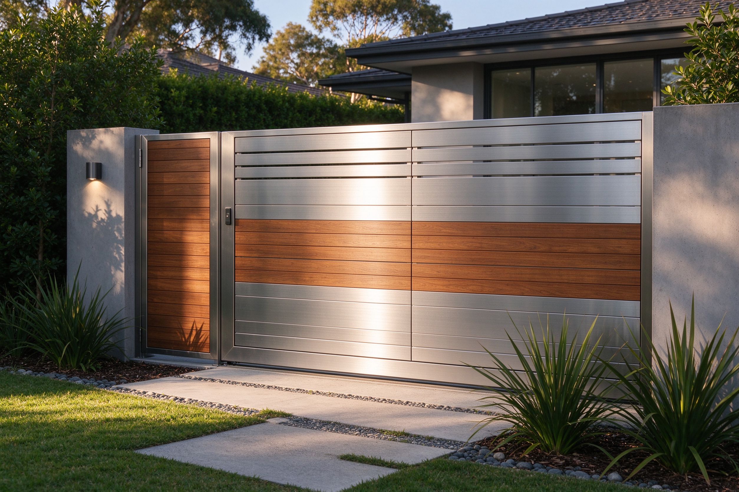 Metal & Wood Fence