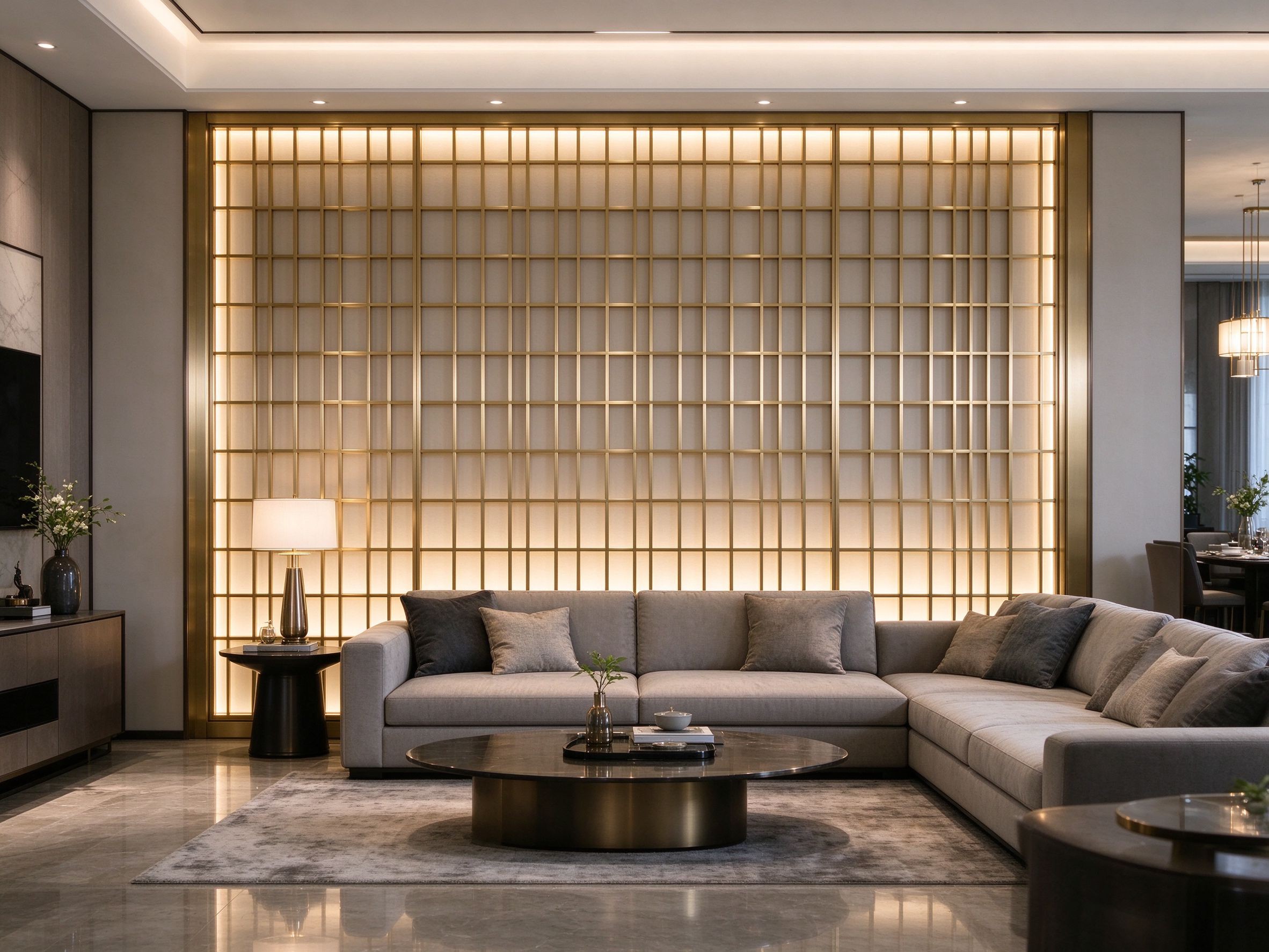 Gold Grid Screen