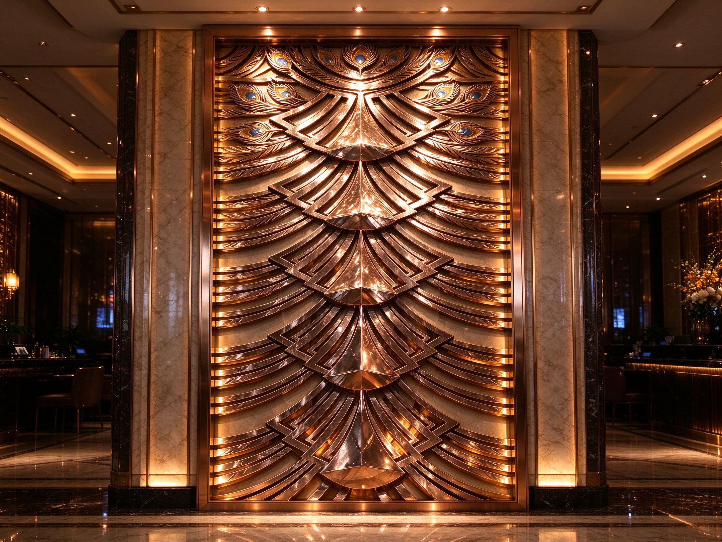 Peacock Feather Wall