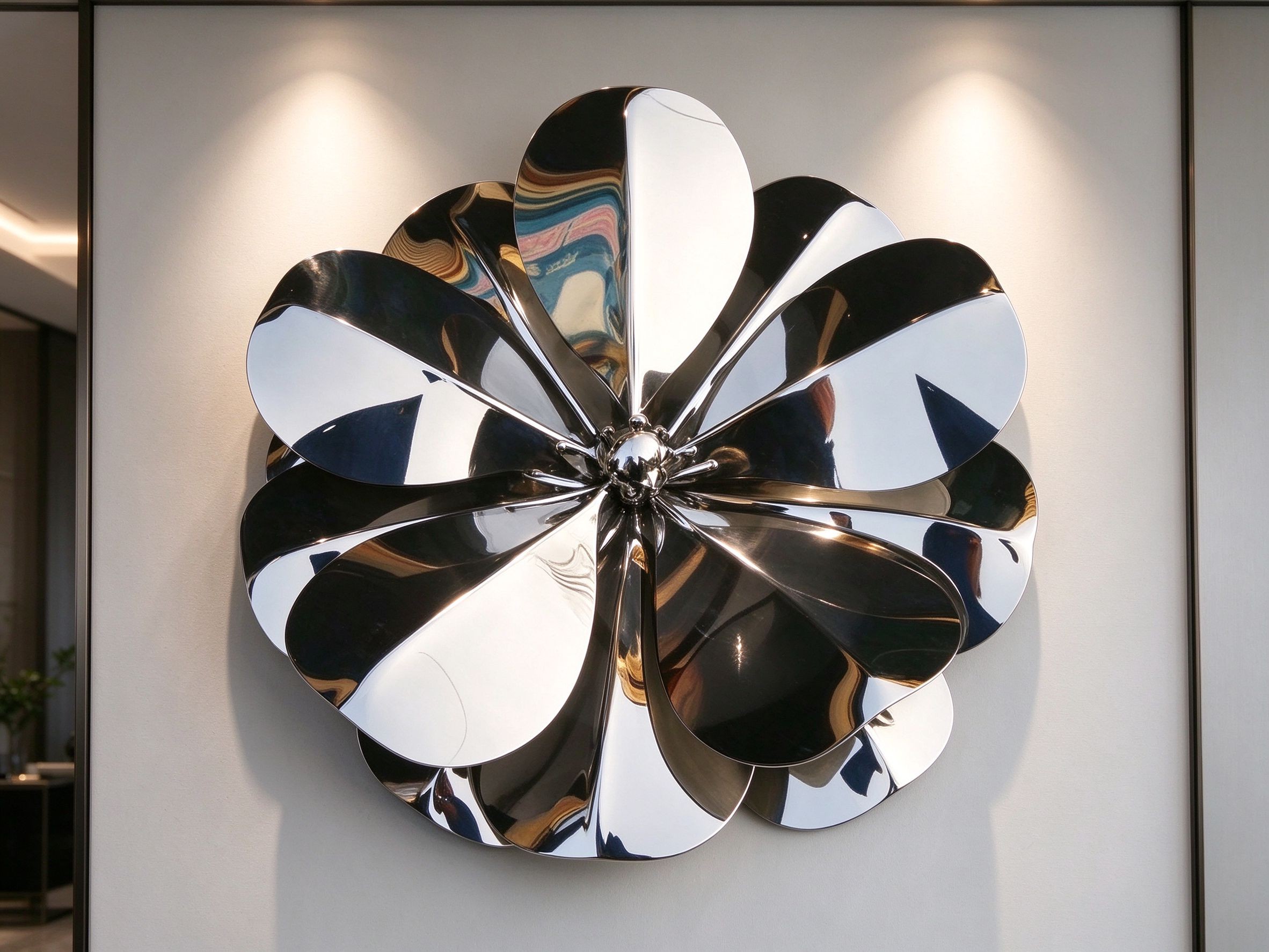 Mirror Flower Wall Piece
